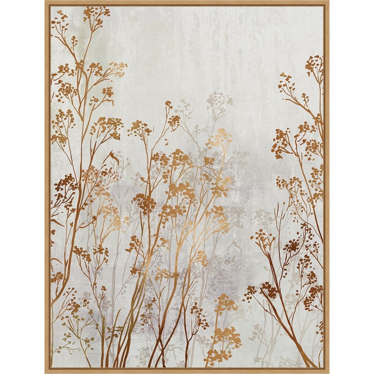 Botanical Bliss I by Asia Jensen 23-in. W x 30-in. H. Canvas Wall Art Print Framed in Natural